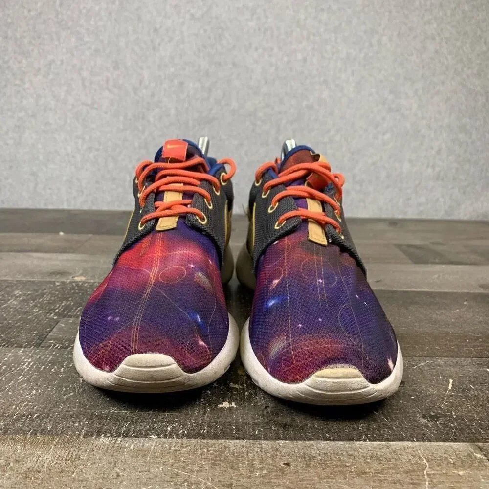 Nike Big Kids Size 6Y Roshe One Galaxy Print Athletic Sneakers Multicolor